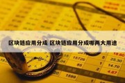 区块链应用分成 区块链应用分成哪两大用途