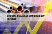 区块链应用onechat 区块链应用最广泛的领域