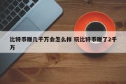 比特币赚几千万会怎么样 玩比特币赚了2千万