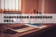 区块链如何变成供应链 供应链跟区块链的区别是什么