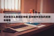 思想链怎么做成区块链 区块链中涉及的思想有哪些